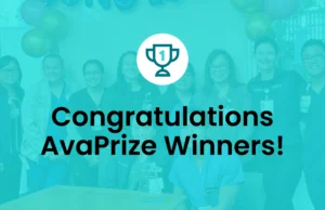 Graphic saying "Congrats AvaPrize Winners"