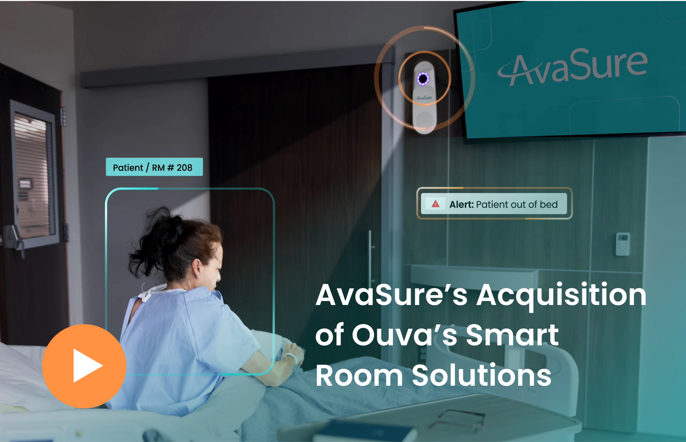 webinar graphic, AvaSure's Acquisition of Ouva's Smart Room Solution